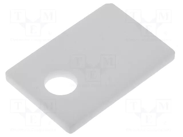 Heat transfer pad: ceramic; TO220; L: 12mm; W: 18mm; Thk: 1.5mm FISCHER ELEKTRONIK AOS220/4