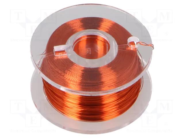 Silver plated copper wires; 0.1mm; orange; Cu,silver plated DONAU ELEKTRONIK D-LD10-7
