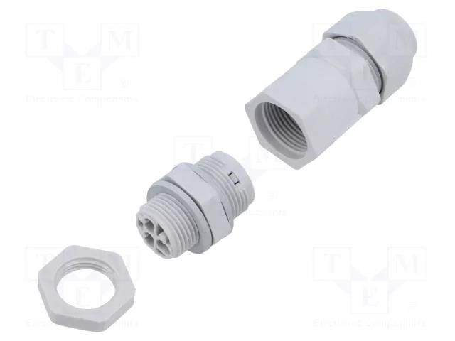 AC connector 3773 IP66/IP68 TERMINAL BLOCK 3P Grey AAG STUCCHI 3773-3P/G