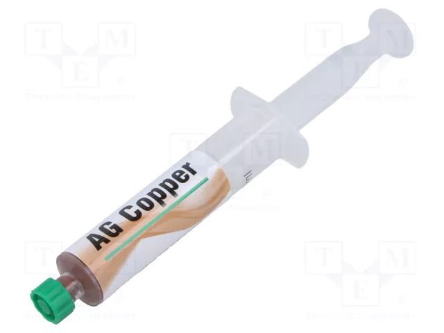 Heat transfer paste; red; on copper basis; copper; 14ml; 3.1W/mK AG TERMOPASTY PASTA-CU-40