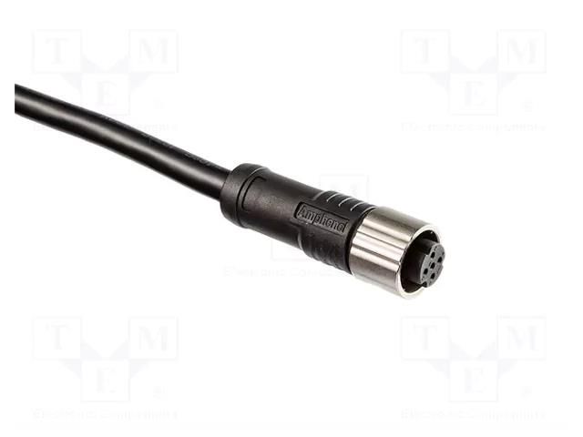 Connector: M12; plug; PIN: 8; female; 1m; Insulation: PVC; IP68; 2A AMPHENOL LTW ASU-08BFFM-QL8F01