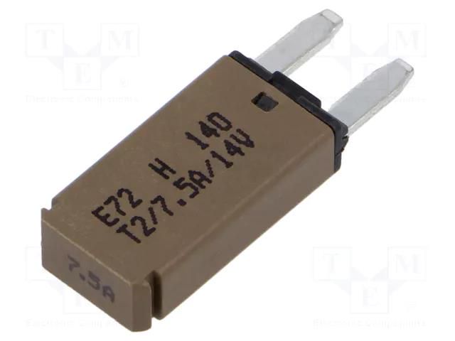 Fuse: thermal; 7.5A; 14VDC; automotive; 12.45mm; E72 GLOSO 86122