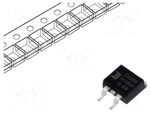 Transistor: N-MOSFET; unipolar; 100V; 185A; Idm: 950A; 340W DIOTEC SEMICONDUCTOR DI200N10D2-DIO