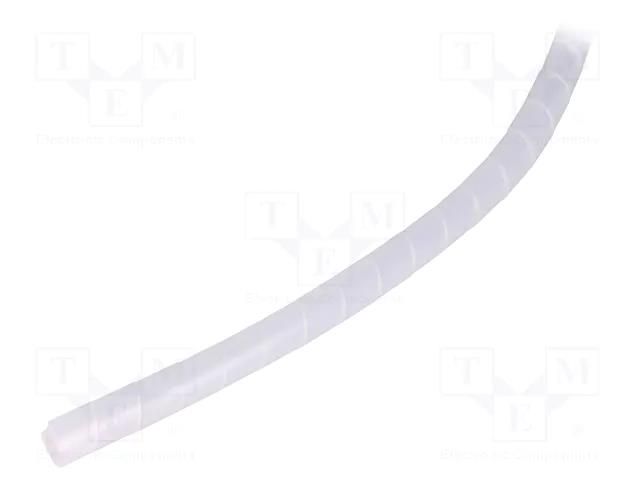 Spiral wrapping; ØBundle : 10÷100mm; polyetylene; natural; L: 5m HELLERMANNTYTON SBPE9D-PE-N