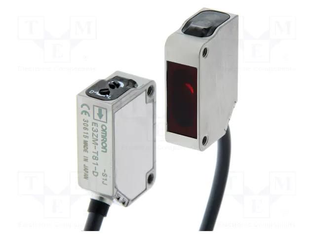 Sensor: photoelectric; transmitter,receiver; Range: 0÷15m; PNP OMRON E3ZM-T81-5M