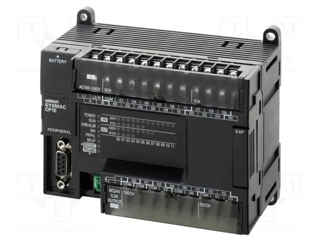 Module: PLC programmable controller; OUT: 12; IN: 18; OUT 1: relay OMRON CP1E-N30S1DR-A