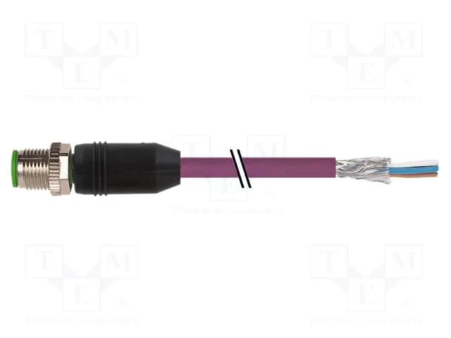 Connecting cable; male; 7000; IP67; 60VAC; 60VDC; 4A; 20m; PIN: 5 MURRELEKTRONIK 7000-13105-8032000
