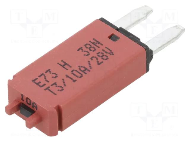 Fuse: thermal; 10A; 28VDC; automotive; 12.45mm; E73 GLOSO 86143
