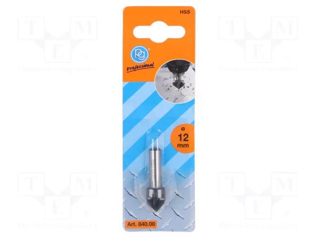 Countersink; high speed steel; Mounting: rod 6mm; 12mm PG PROFESSIONAL PG-840.00