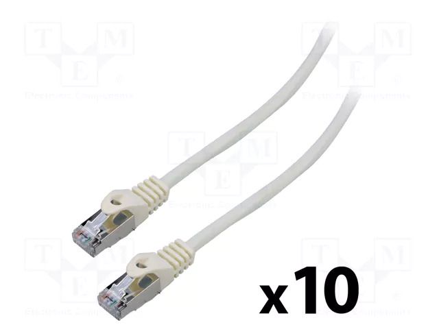 Patch cord; RJ45 plug,both sides; F/UTP; 6; stranded; CCA; 3m; PVC LANBERG PCF6-20CC-0300-W