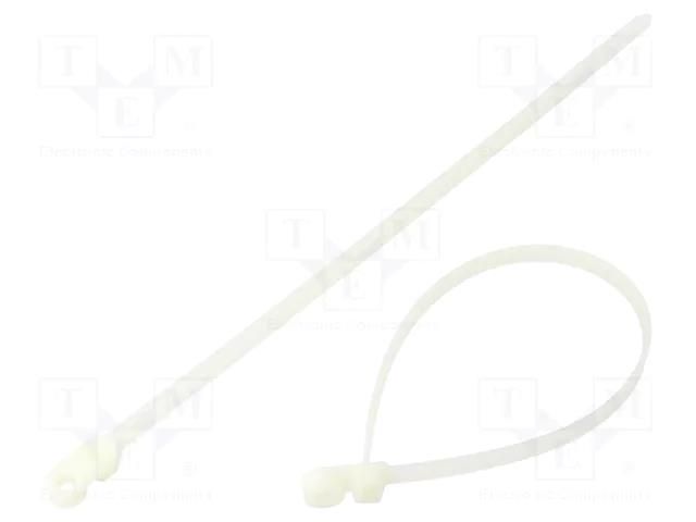 Cable tie; with fixing lugs; L: 305mm; W: 7.6mm; natural; polyamide BM GROUP BMBH3076