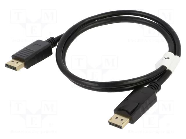 Cable; DisplayPort plug,both sides; PVC; 1m; black; Support: 4K LANBERG CA-DPDP10CC-0010BK