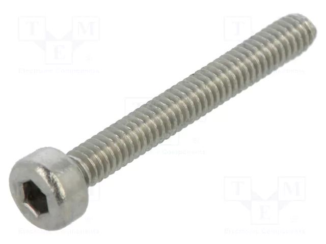 Screw; M2x16; 0.4; Head: cheese head; hex key; HEX 1.5mm; DIN 912 BOSSARD B2X16/BN612