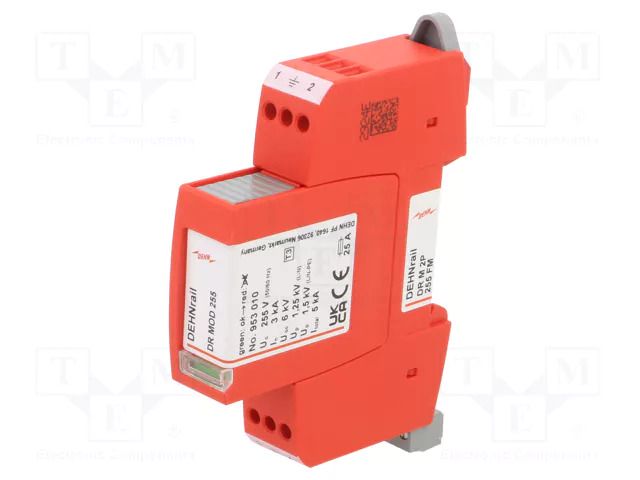 Surge arrester; Type 3; 2kA; for DIN rail mounting; -40÷80°C DEHN DEHN-953205