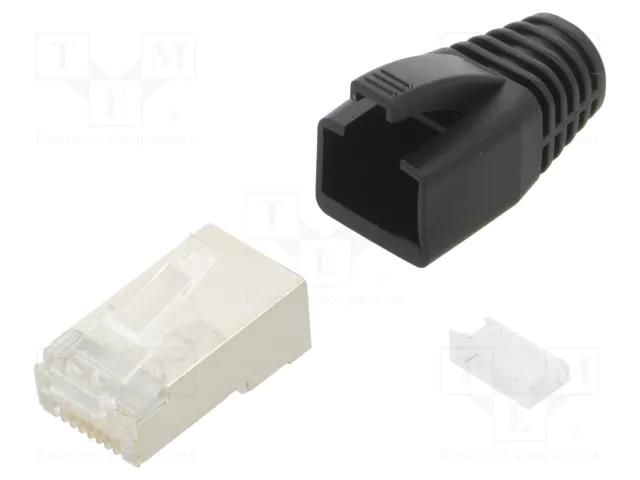 Connector: RJ45; plug; PIN: 8; Cat: 6; shielded,with strain relief MH CONNECTORS MHRJC6R1411