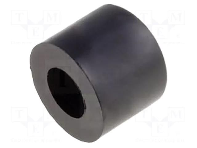 Spacer sleeve; cylindrical; polyamide; L: 6mm; Øout: 10mm; black DREMEC DR3810/6.2X6