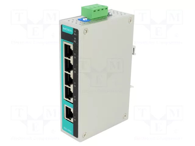 Switch Ethernet; unmanaged; Number of ports: 5; 9.6÷60VDC; RJ45 MOXA EDS-205A