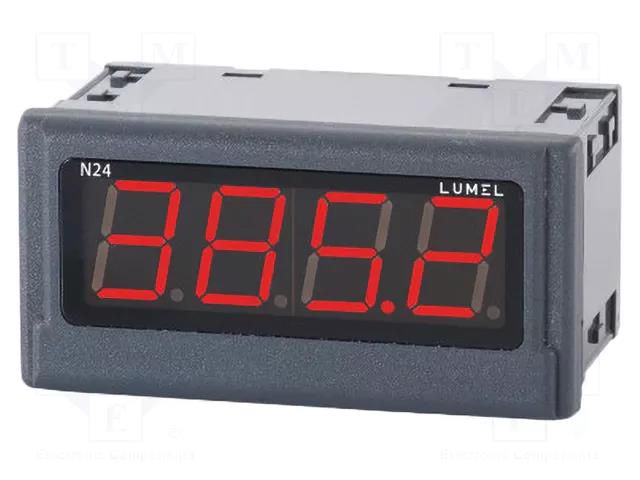 Voltmeter; digital,mounting; 0÷10V; LED; 4-digit; Char: 20mm; N24S LUMEL N24S-410300M1