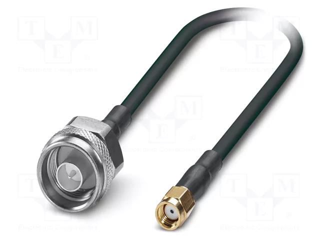 Cable; N male,RP-SMA male; FRNC; shielded connectors; black; 2m PHOENIX CONTACT 1340135