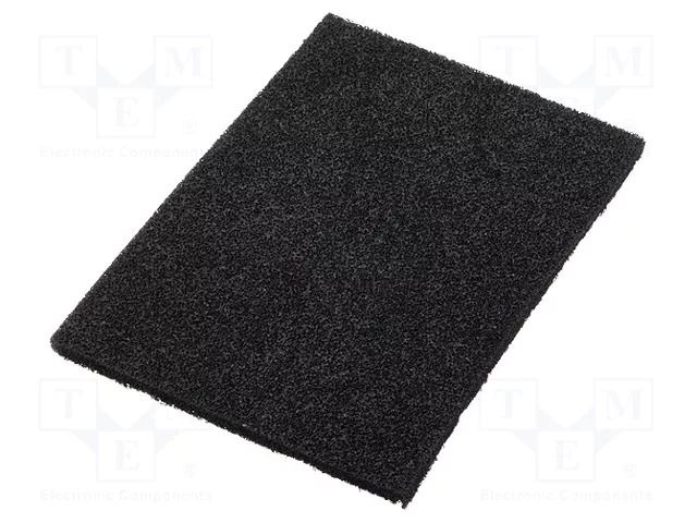 Conductive foam; ESD; L: 1000mm; W: 1000mm; Thk: 10mm; Features: hard SOLDER PEAK ASFH100X100X10