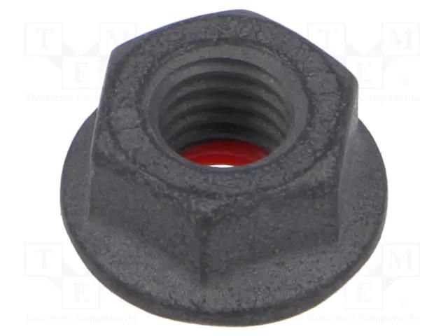 Nut; with flange,with seal; hexagonal; M8; 1.25; steel; H: 8.5mm BOSSARD B8/BN1226