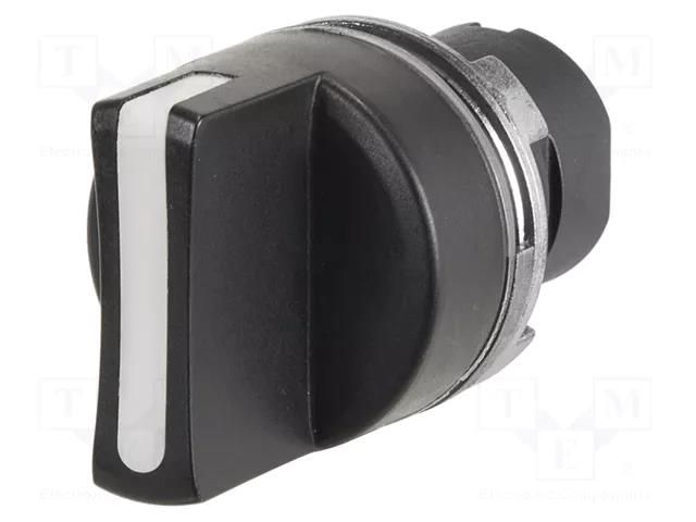 Switch: rotary; 22mm; Stabl.pos: 2; black; none; IP65; prominent EAO 46-2828.1CV0.001