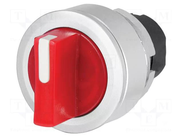 Switch: rotary; 30mm; Stabl.pos: 2; red; IP65; witout symbol; 46 EAO 46-2W28.4CE0.001