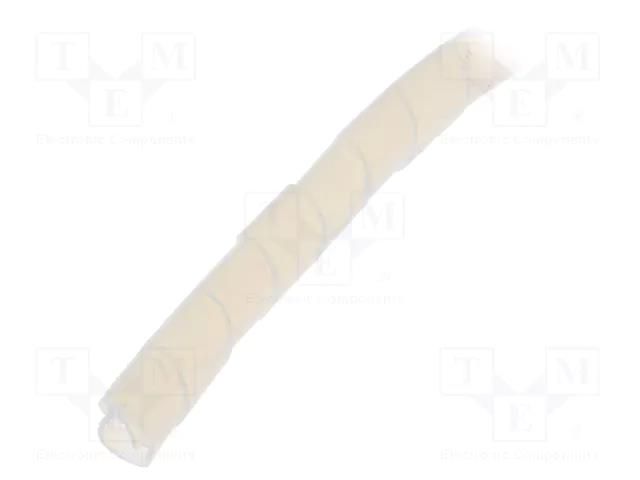 Spiral wrapping; 10÷100mm; PTFE; natural; -60÷260°C; UL94V-0 HELLERMANNTYTON SBPTFE9-PTFE-N