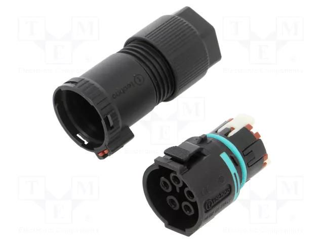 Connector: AC supply; snap-on; female; TH389; 23mm; 0.25÷1.5mm2 TECHNO THS.389.B4E