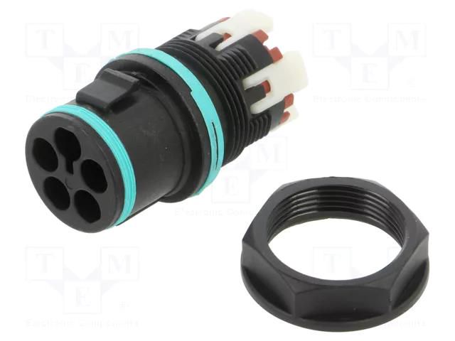 Connector: AC supply; snap-on; male; TH389; 23mm; 0.25÷1.5mm2; 500V TECHNO THS.389.L5E