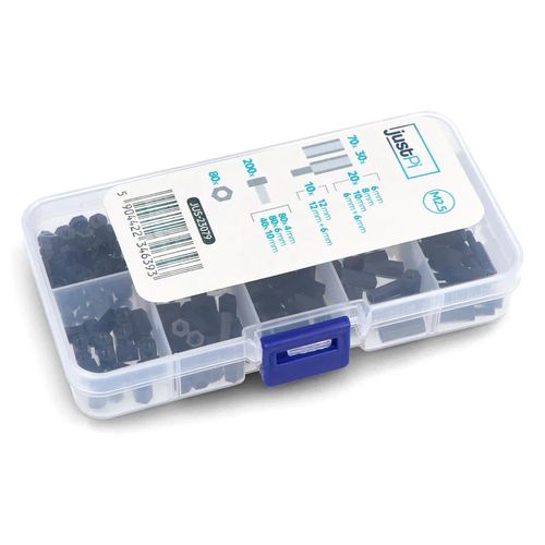 Mounting Kit 5 for Raspberry Pi - set of nylon screws and spacers M2.5 - 380pcs. - justPi JUS-23079 5904422384029