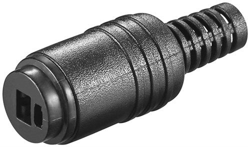 Speaker Socket, 10 pcs. in polybag, black - with screw connection and cable protector 11246