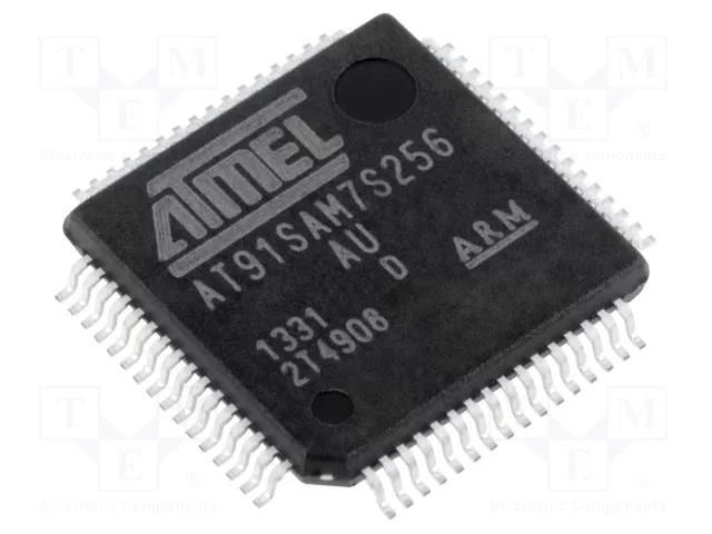 IC: ARM7TDMI microcontroller; LQFP64; 3÷3.6VDC; AT91; in-tray MICROCHIP TECHNOLOGY AT91SAM7S256D-AU