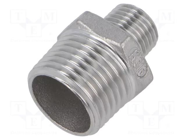 Nipple; threaded,reductive; max.10bar; 29.5mm PNEUMAT 2020-1/2-1/4-ES