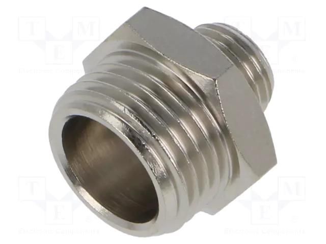 Nipple; reductive; nickel plated brass; max.300°C PNEUMAT 2030-1/4-1/2