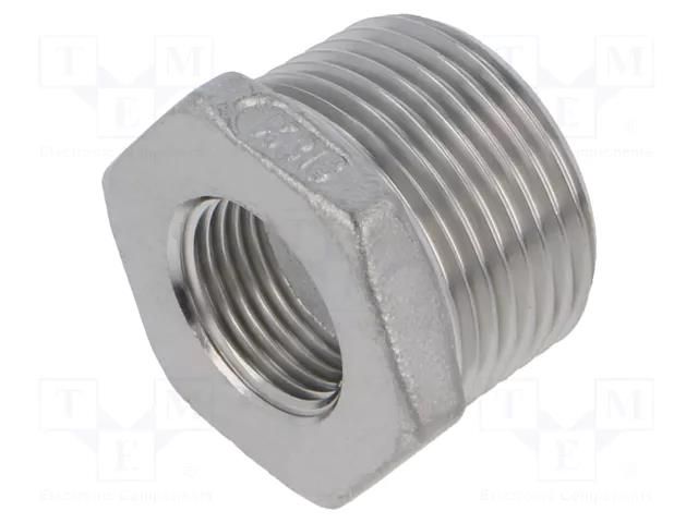 Nipple; threaded,reductive; max.10bar; 21mm PNEUMAT 2080-3/4-3/8-ES