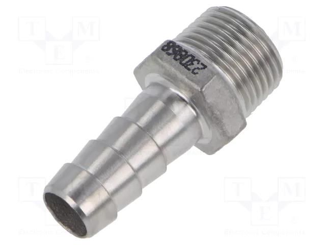 Threaded fitting; connector pipe; max.10bar; L: 41mm PNEUMAT 3040-10-3/8-ES