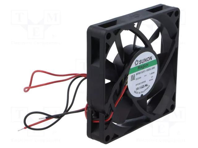 Fan: DC; axial; 24VDC; 80x80x15mm; 62.85m3/h; 36.1dBA; Vapo; 3500rpm SUNON MF80152V1-A99-A