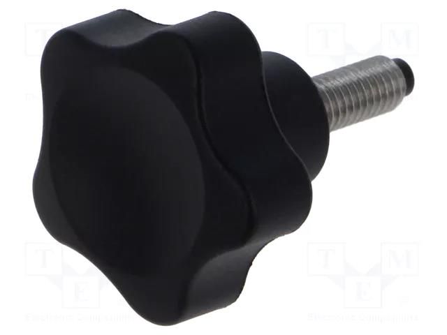 Knob; Ø: 32mm; Ext.thread: M6; 16mm; H: 22.5mm ELESA+GANTER VC.692-166282