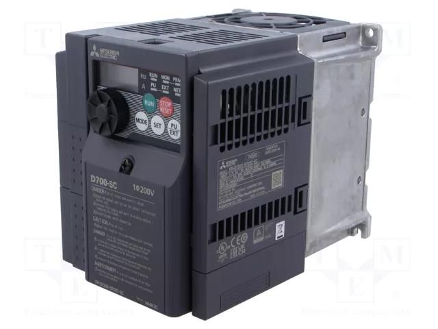 Inverter; Max motor power: 1.5kW; Usup: 200÷240VAC; IP20; FR-D700 MITSUBISHI ELECTRIC FR-D720S-070SC-EC