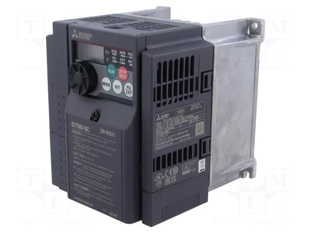 Inverter; 0.4kW; 3x400VAC; 3x380÷480VAC; Programming: keypad,PC MITSUBISHI ELECTRIC FR-D740-012SC-EC