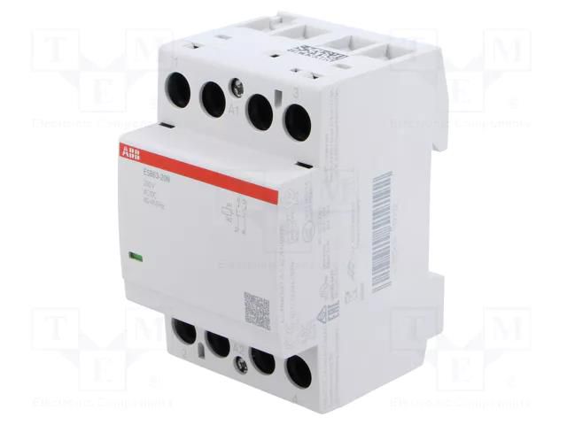 Contactor: 2-pole installation; 63A; 230VAC,230VDC; NO x2; ESB ABB ESB63-20N-06
