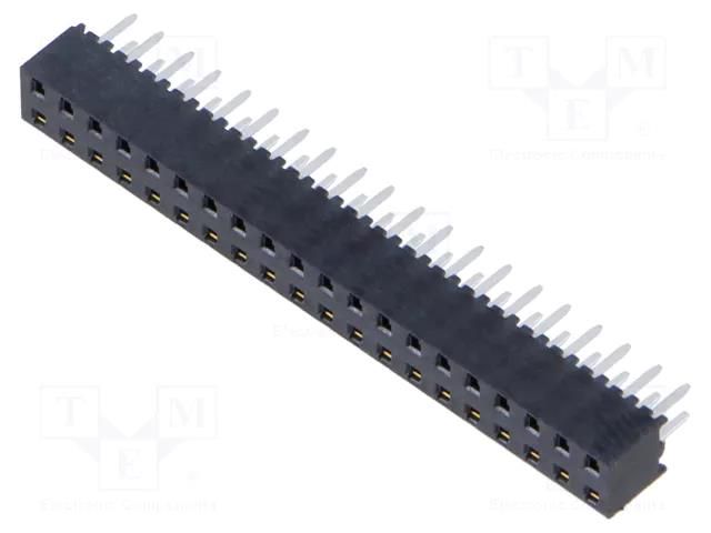 Connector: pin strips; female; PIN: 40; 2mm; gold-plated; THT; 2x20 SAMTEC MMS-120-01-L-DV