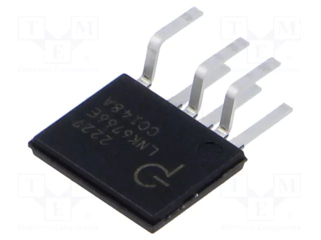 IC: PMIC; AC/DC switcher,SMPS controller; Uin: 85÷265V; eSIP-7C POWER INTEGRATIONS LNK6766E