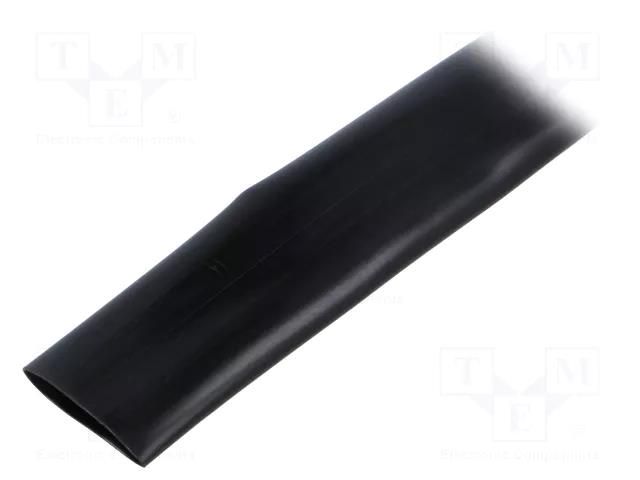 Heat shrink sleeve; glueless; 2: 1; 19mm; black; polyolefine; reel RADPOL RCH1-19/9.5X100-C