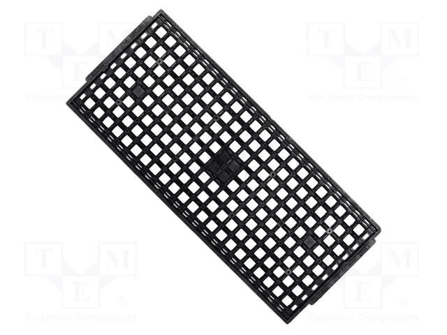 Electronic components tray; ESD; 11x11mm; black; 150°C; BGA ANTISTAT ATS-030-1293