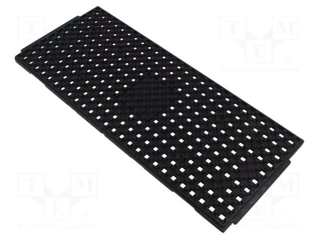 Electronic components tray; ESD; 8x8mm; black; 150°C; QFN ANTISTAT ATS-030-0118