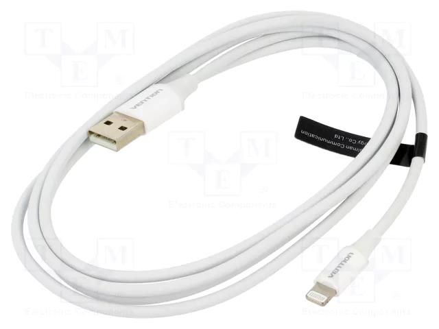 Cable; USB 2.0; Apple Lightning plug,USB A plug; nickel plated VENTION LAFWG