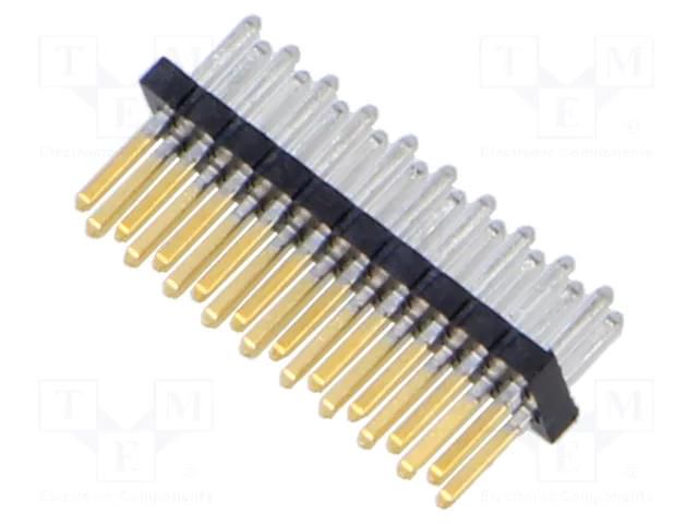 Connector: pin strips; male; PIN: 20; 1.27mm; gold-plated; THT; 2x10 SAMTEC FTS-110-01-L-D