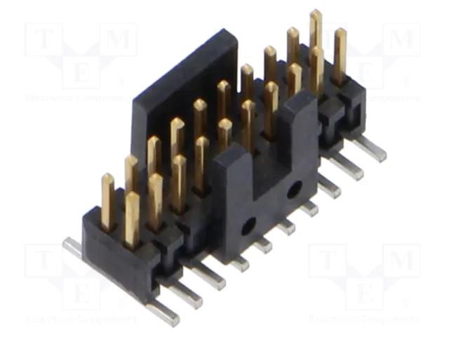 Connector: pin strips; male; PIN: 20; 1.27mm; gold flash; SMT; 2x10 SAMTEC FTSH-110-01-F-DV-K